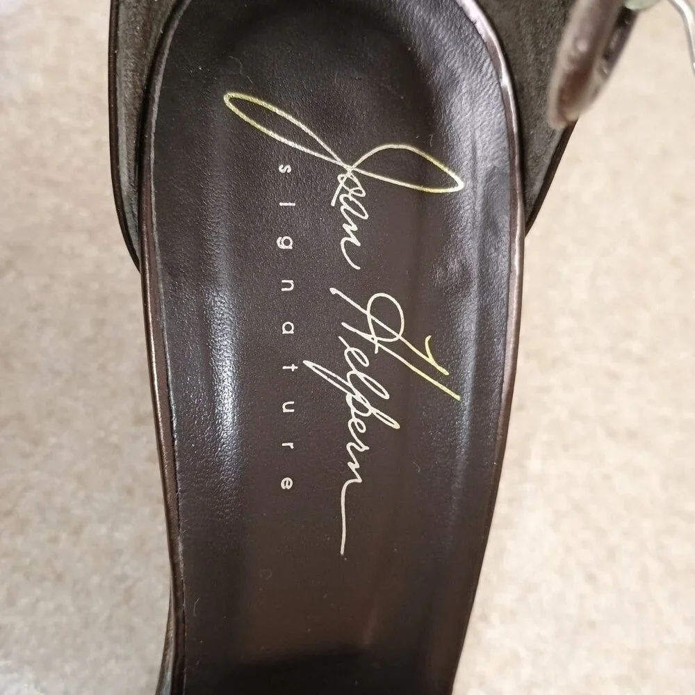 Joan Helpern Signature Fine Full Leather Heels 8.5 Handmade Italy Luxury Preppy